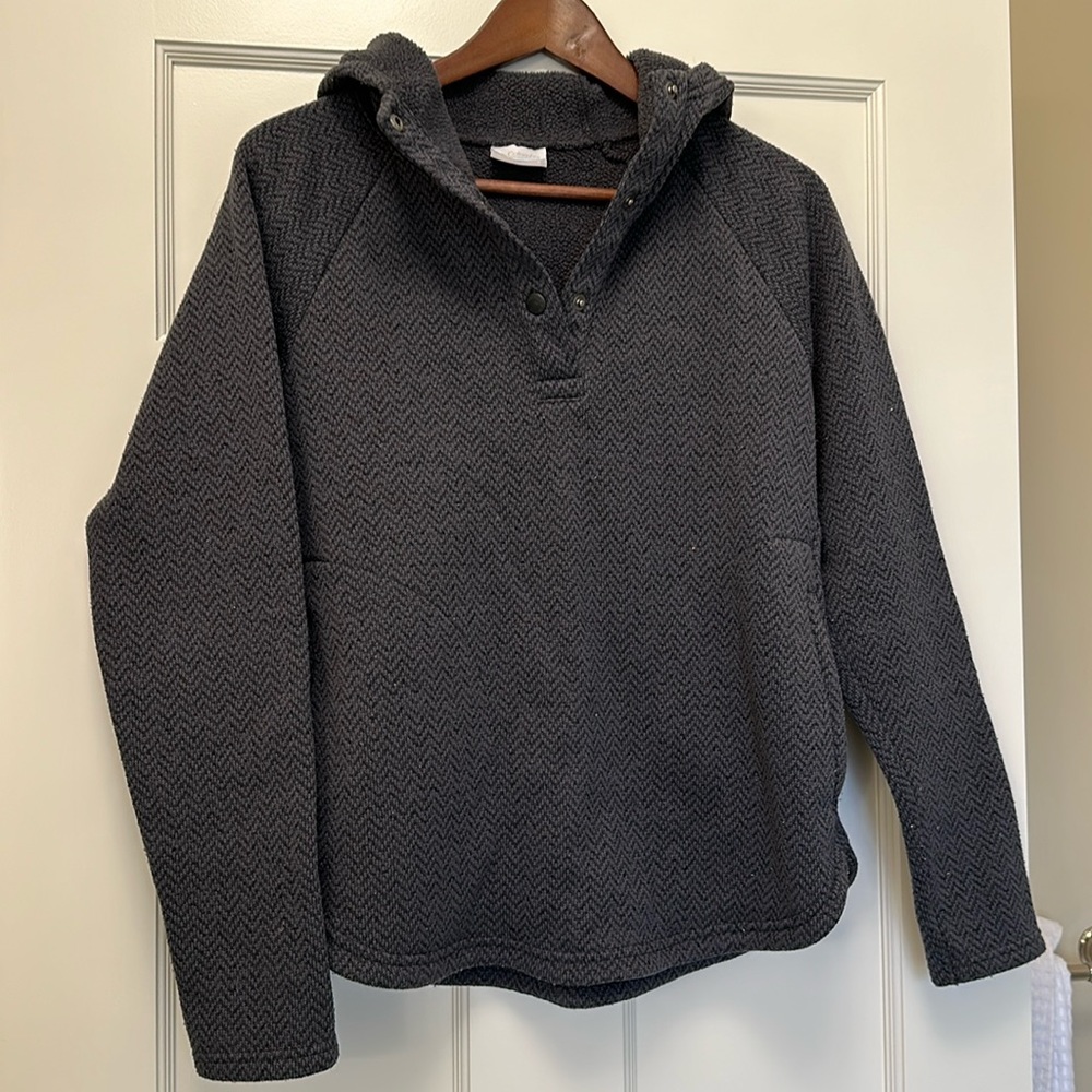 Columbia hooded neck button up sweatshirt